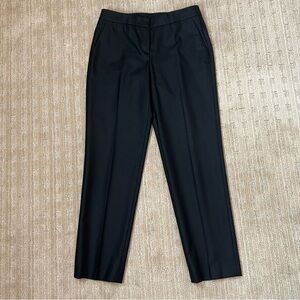 Nordstrom Brand Size 2 Black Work Career Flat Front Ankle Pants Pockets Office